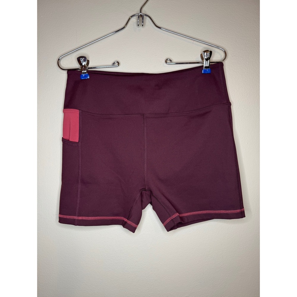 Nike Dri Fit Bike Shorts Burgundy Womens Medium